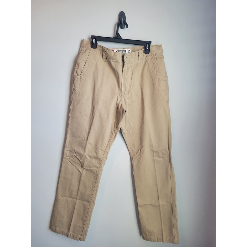 MOUNTAIN KHAKIS MK MEN'S Slim FIT TAN KHAKI PANTS TAG SIZE 35x32